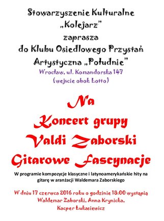 Zaproszenie na konert gitarowy